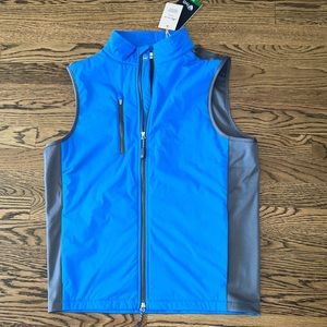 NWT Peter Millar Small Crown Sport Performance Vest  Blue/Grey